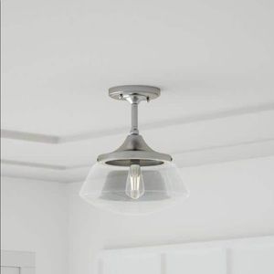 Home Decorators 10 in 1-Light Vintage Schoolhouse Semi Flush Light